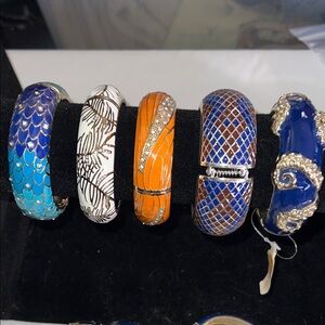 Colorful Enamel Bangle Bracelet